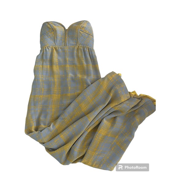 Anthropologie Blue and Yellow Maxi Dress - Picture 2 of 9